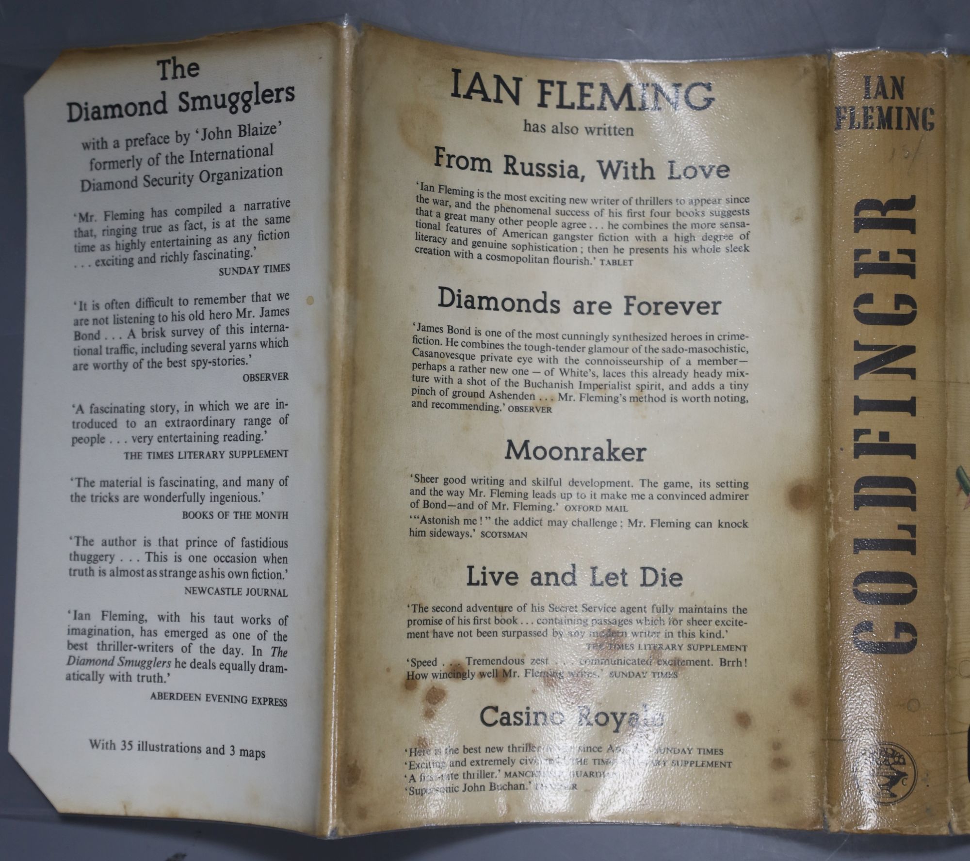 Fleming, Ian - Goldfinger, 1st edition (1st impression, 1st issue, 1st state), d/wrapper, 1959